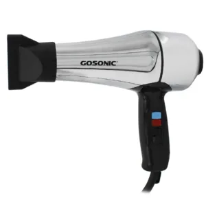 سشوار حرفه ای گوسونیک مدل GHD-229، موتور AC با توان مصرفی 1800 وات، دارای قابلیت باد سرد، فناوری تولید یون، وزن 892 گرم، تنظیم حرارت 3 حالته و کنترل سرعت 2 حالته، به همراه 1 عدد سری متمرکزکننده