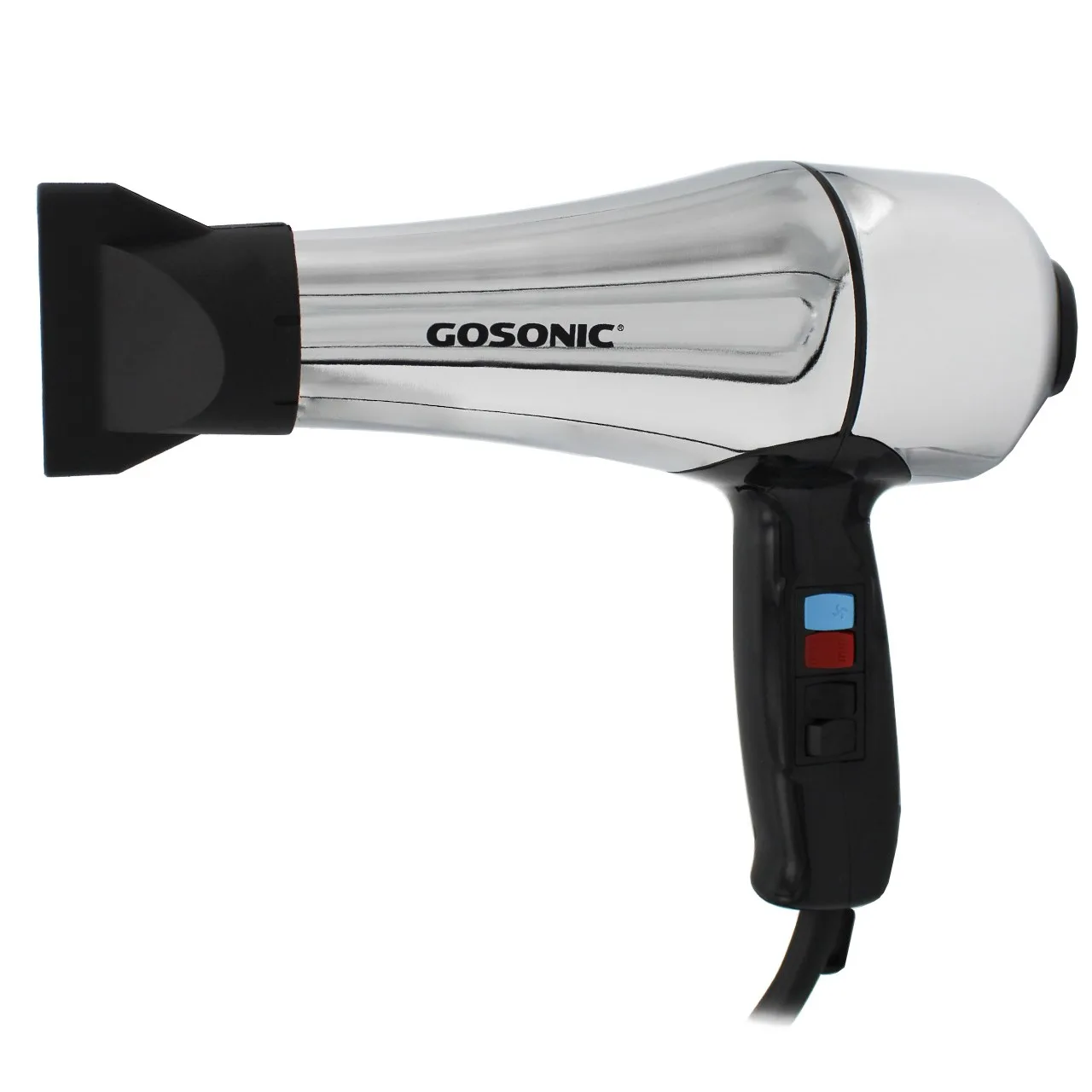 سشوار حرفه ای گوسونیک مدل GHD-229، موتور AC با توان مصرفی 1800 وات، دارای قابلیت باد سرد، فناوری تولید یون، وزن 892 گرم، تنظیم حرارت 3 حالته و کنترل سرعت 2 حالته، به همراه 1 عدد سری متمرکزکننده