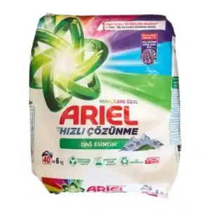 پودر ماشین لباسشویی انگلیسی آریل ARIEL HIZLI ÇÖZÜNME مخصوص لباسهای رنگی 6 کیلو