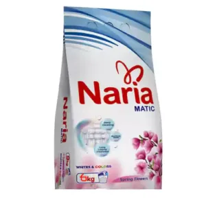 پودر ماشین لباسشویی ناریا Naria MATIC Spring Flowers با رایحه گل های بهاری مناسب لباس های سفید و رنگی 6 کیلوگرم
