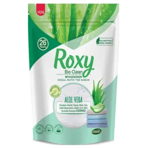 پودر صابون ماشین لباسشویی رکسی ROXY ALOE VERA با رایحه آلوئه ورا 800 گرم