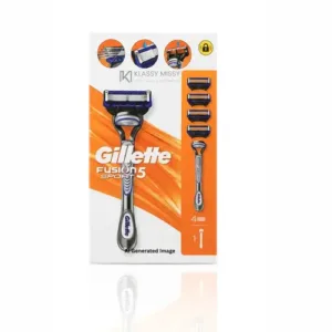 خودتراش 5 تیغه هلندی ژیلت فیوژن Gillette Fusion5 به همراه 4 تیغ یدک