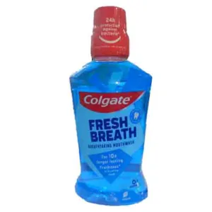 دهانشویه هلندی کلگیت Colgate FRESH BREATH آنتی باکتریال، فاقد الکل 500 میل