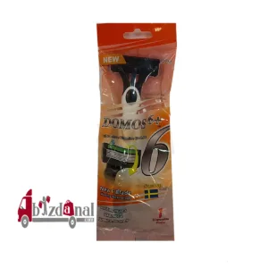 تیغ خودتراش DOMOS +6 دوموس اصل سوئد 6 تیغ بسته 1 عددی