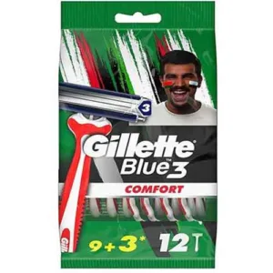 خودتراش ایتالیایی چندبار مصرف ژیلت Gillette مدل blue3 comfort سه تیغه 12 عددی