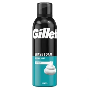 فوم اصلاح کلمبیایی ژیلت Gillette Sensitive مناسب پوست حساس 200 میل