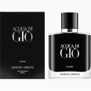 ادکلن مردانه جورجیو آرمانی آکوا دی جیو الکسیر Giorgio Armani Acqua di Giò Elixir رایحه خنک و چوبی 100 میل