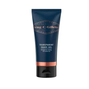 ژل اصلاح ایتالیایی ژیلت King C. Gillette Transparent با آلوئه ورا و عصاره چای سفید 150 میل