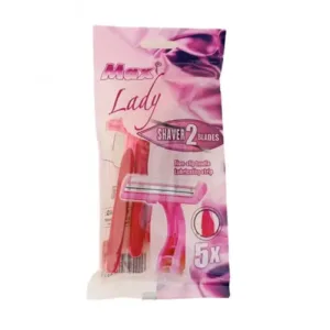 خودتراش دو تیغه زنانه مکس لیدی Max Lady Shaver 2 Blades بسته 5 عددی