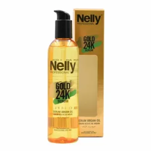 سرم مو آرگان اسپانیایی نلی Nelly PROFESSIONAL 24k تقویت کننده 200 میل