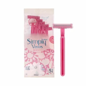 خودتراش 2 تیغه زنانه ونوس ژیلت مدل Gillette Simply Venus بسته 5 عددی