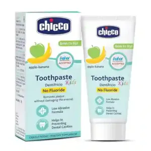 خمیر دندان ایتالیایی چیکو chicco مناسب 6+ سال با طعم سیب و موز 50 میل