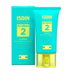 کرم ژل براق کننده و کنترل جوش پوست نوجوان اسپانیایی ایزدین آکنیبن ISDIN Acniben2 برای پوست های چرب و مستعد آکنه 40 میل