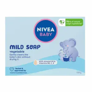صابون گیاهی کودک اتریشی نیوآ Nivea Baby creamy soap for children غنی‌شده با روغن بادام 100 گرم
