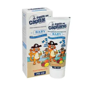 خمیر دندان کودک ایتالیایی پاستا دل کاپیتانو Pasta Del Capitano Baby Tutti-Frutti با طعم میوه ای برای 3 سال 75 میل