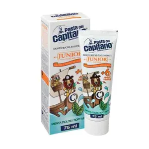 خمیر دندان کودک ایتالیایی پاستا دل کاپیتانو Pasta Del Capitano Junior Mint با طعم نعنا برای 6 سال 75 میل