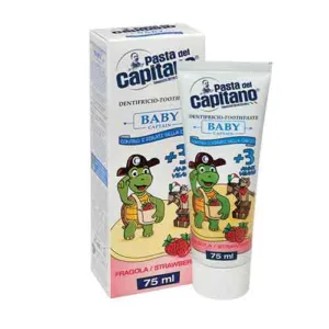 خمیر دندان کودک ایتالیایی پاستا دل کاپیتانو Pasta Del Capitano Strawberry با طعم توت فرنگی برای 3 سال 75 میل