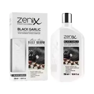 شامپو مو تخصصی سیر سیاه زنیکس Zenix black garlic حاوی کمپلکس اسید آمینه 250 میل