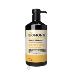شامپو بدون سولفات بیومونتی Biomonti ضد ریزش و کراتینه 1000 میل