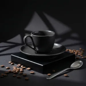 سرویس چینی قهوه خوری 4 پارچه بن سای مشکی
